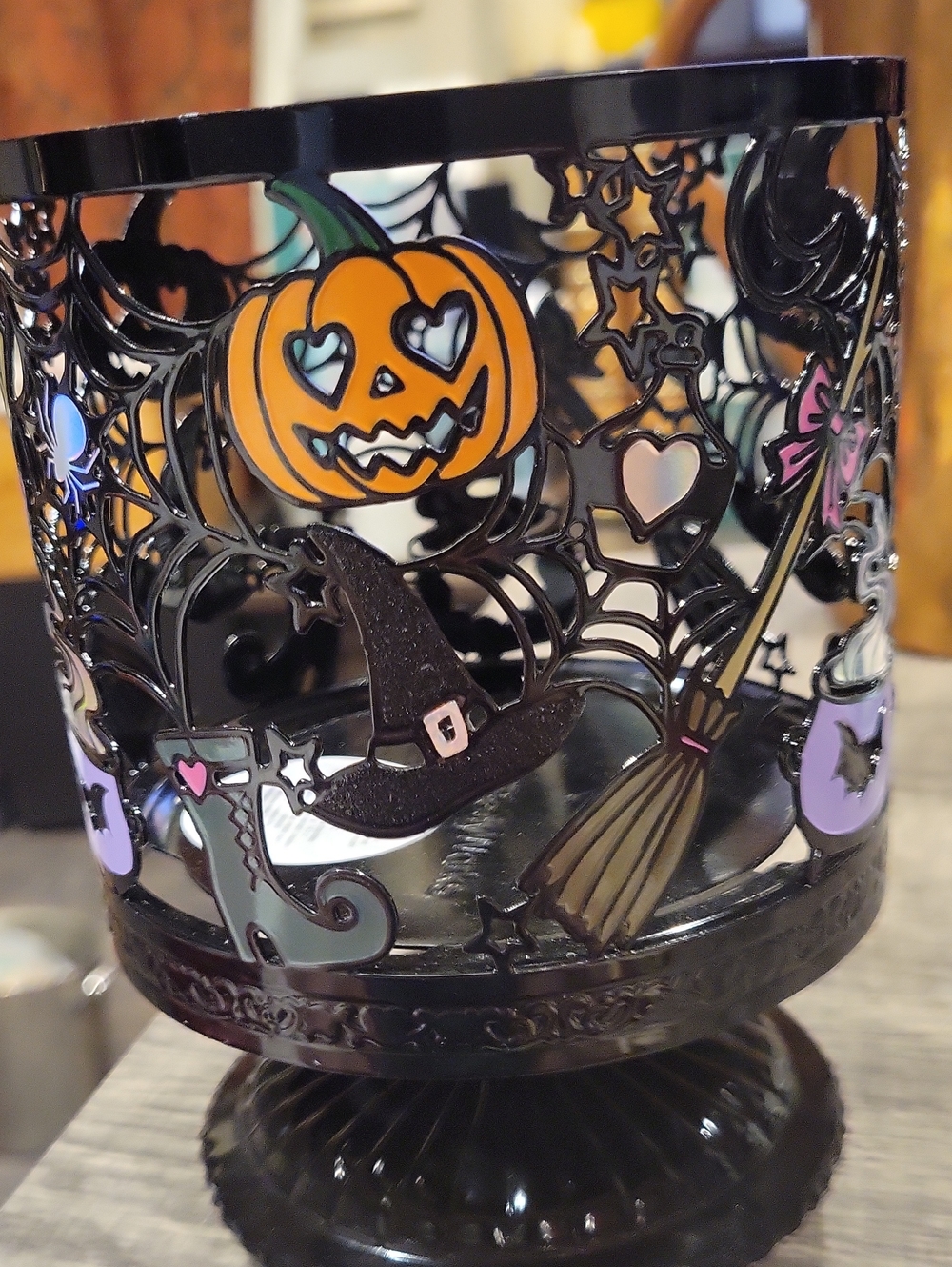 Hocus Pocus Style Jar Candle Holder On Pedestal NWT/Bath& Body Works - Picture 3 of 5